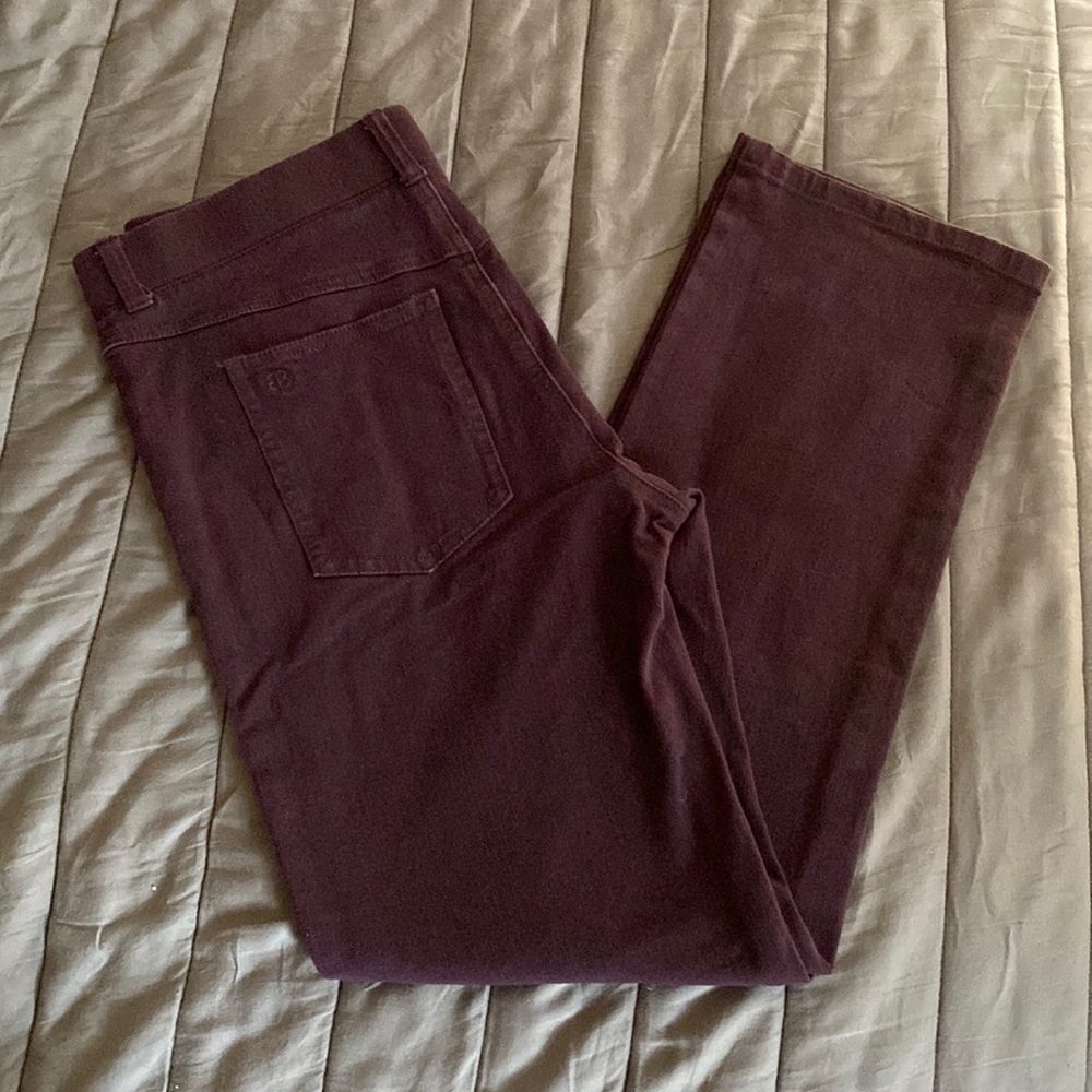 Betabrand Purple Small Short Petite Straight-Leg Jeans